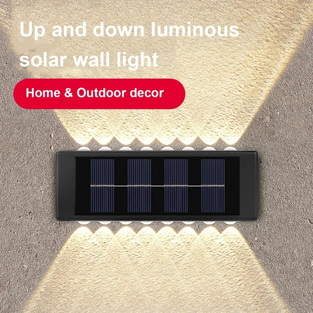 Solar-Powered Upside Down Wall Light