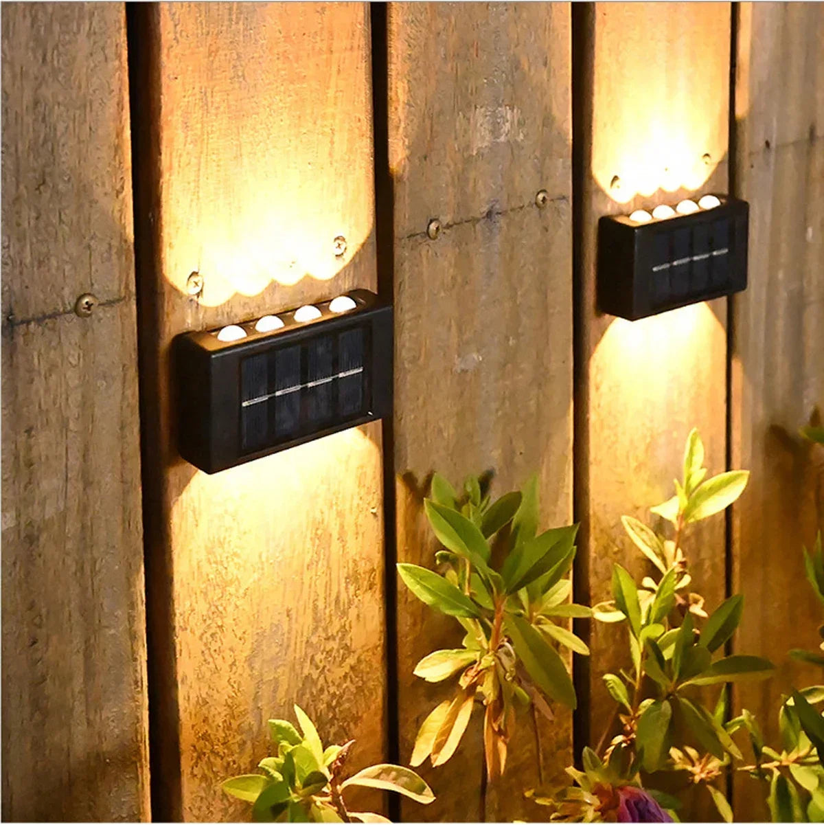 Solar-Powered Upside Down Wall Light