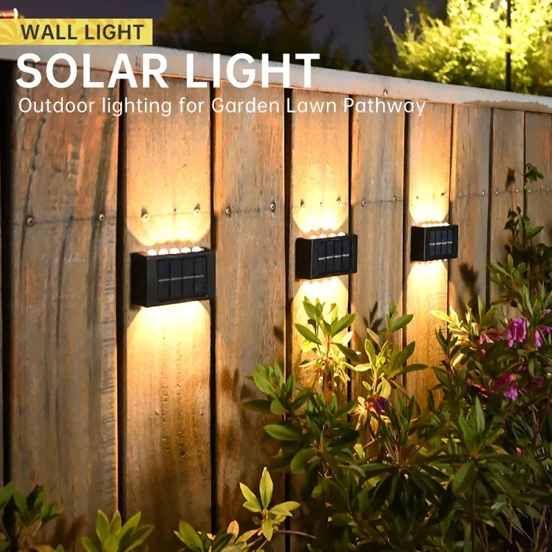 Solar-Powered Upside Down Wall Light