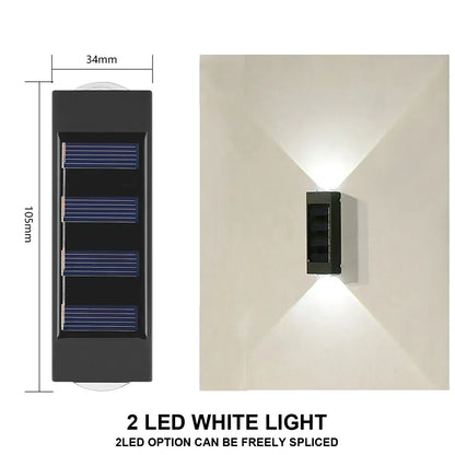 Solar-Powered Upside Down Wall Light