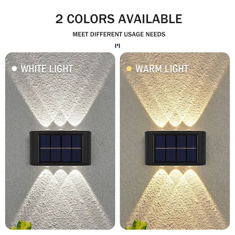 Solar-Powered Upside Down Wall Light