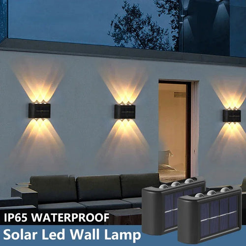 Solar-Powered Upside Down Wall Light