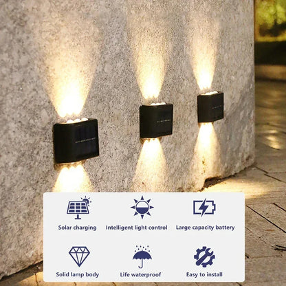 Solar-Powered Upside Down Wall Light