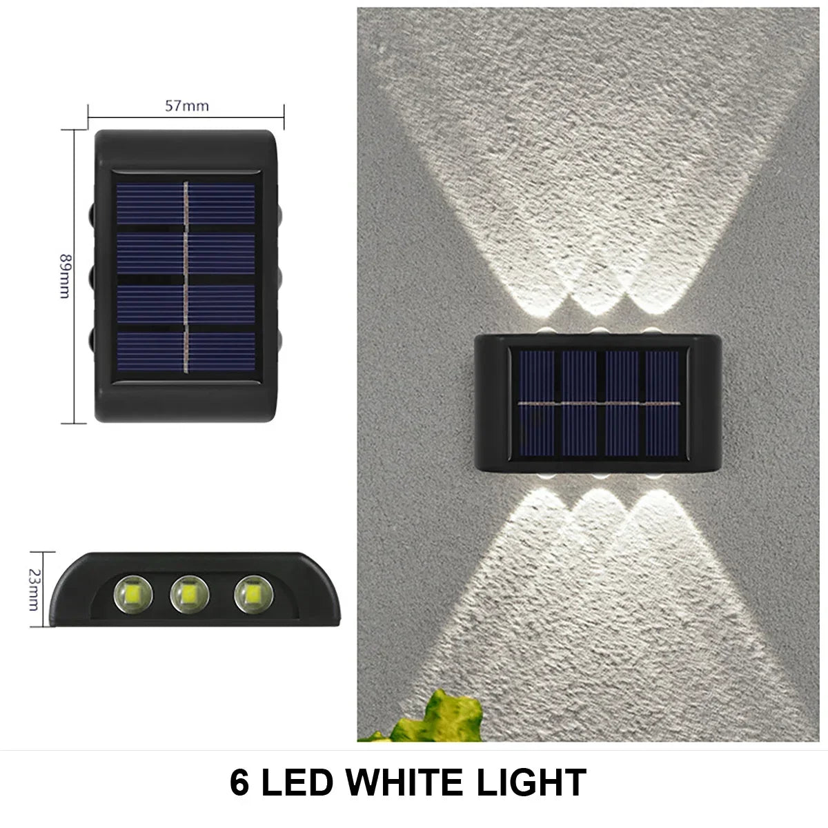 Solar-Powered Upside Down Wall Light