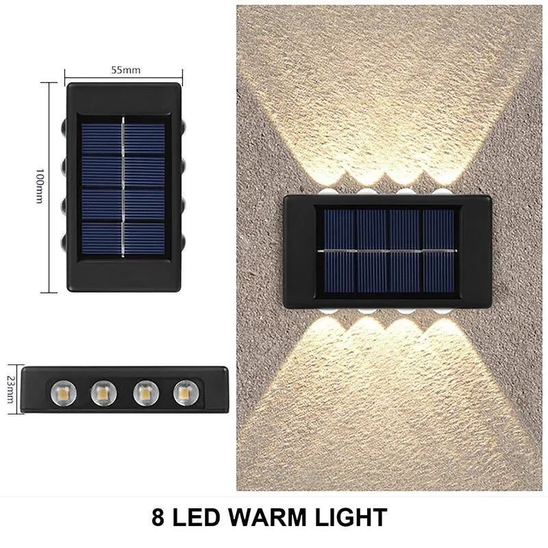 Solar-Powered Upside Down Wall Light